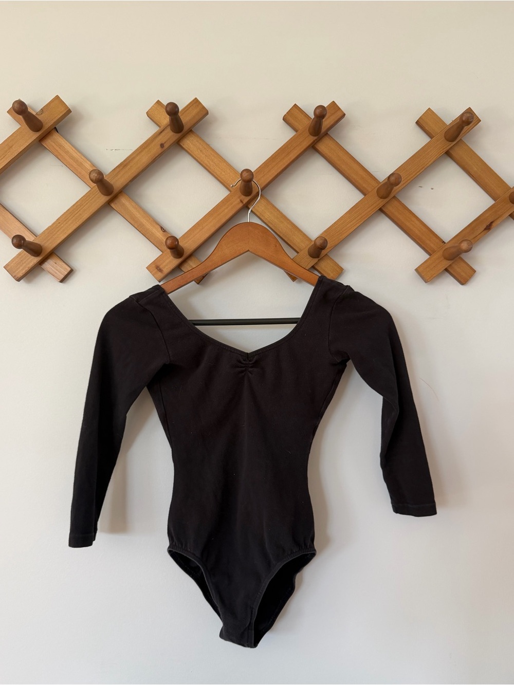3/4 Sleeve Cotton Ballet Leotard | XS